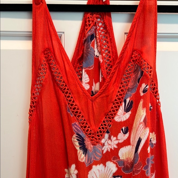 Free People Floral Red Sleeveless Top - Picture 3 of 13